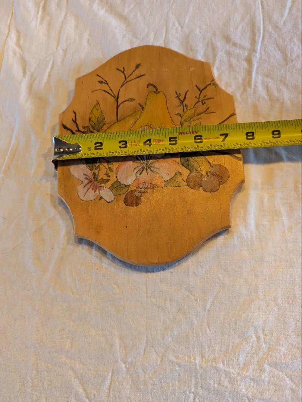 2/30$ Vintage Yellow Pear Floral Wall Plaque - Picture 4 of 4